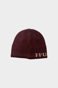 FFUJJI Spiral Beanie Maroon Salmon Tuscan - Mountain outdoor beanie inspired by Japanese culture back view