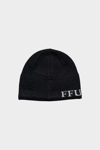FFUJJI Spiral Beanie in Noir, Blue and Arctic - Mt Fuji inspired outdoor trail beanie back view