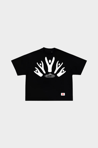 FFUJJI Communal T-Shirt Black - Japanese mountain-inspired outdoor community streetwear front view