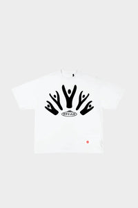 FFUJJI Communal T-Shirt White - Japanese mountain-inspired outdoor community streetwear front view
