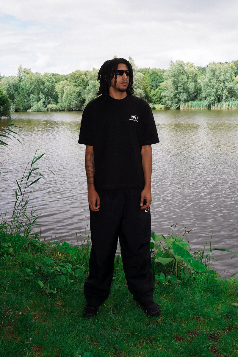 FFUJJI Festival De FFUJJI T-Shirt Black worn outdoors - Japanese mountain culture inspired streetwear