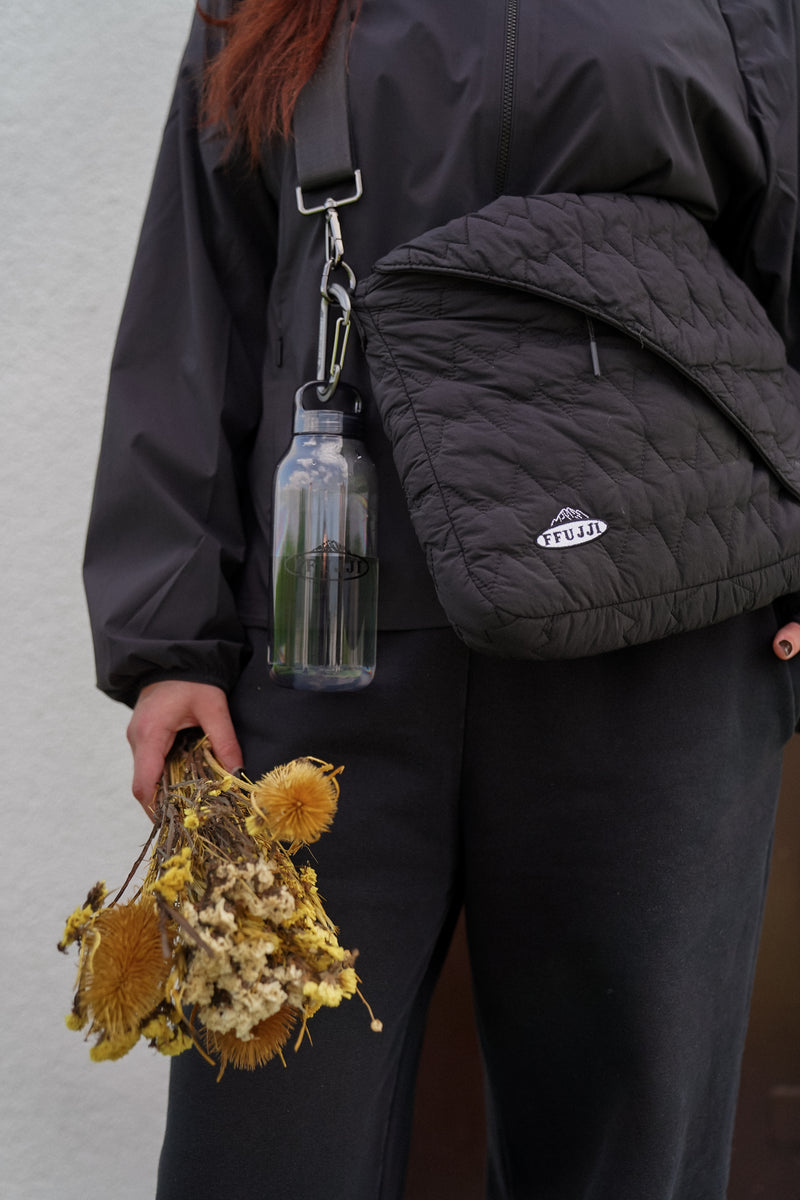 Close up shot of FFUJJI Portra Shoulder Bag. 