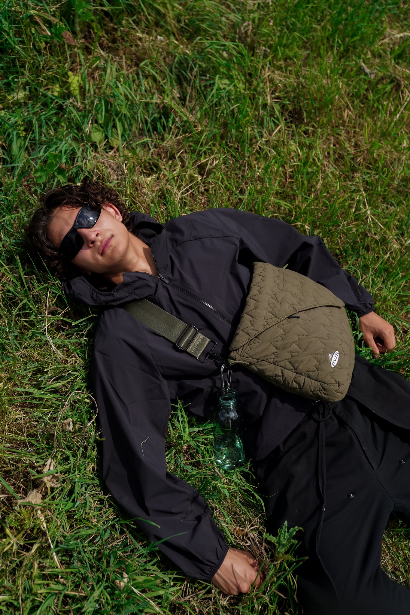 FFUJJI Portra Bag Green | Japanese-Inspired Hiking Shoulder Bag